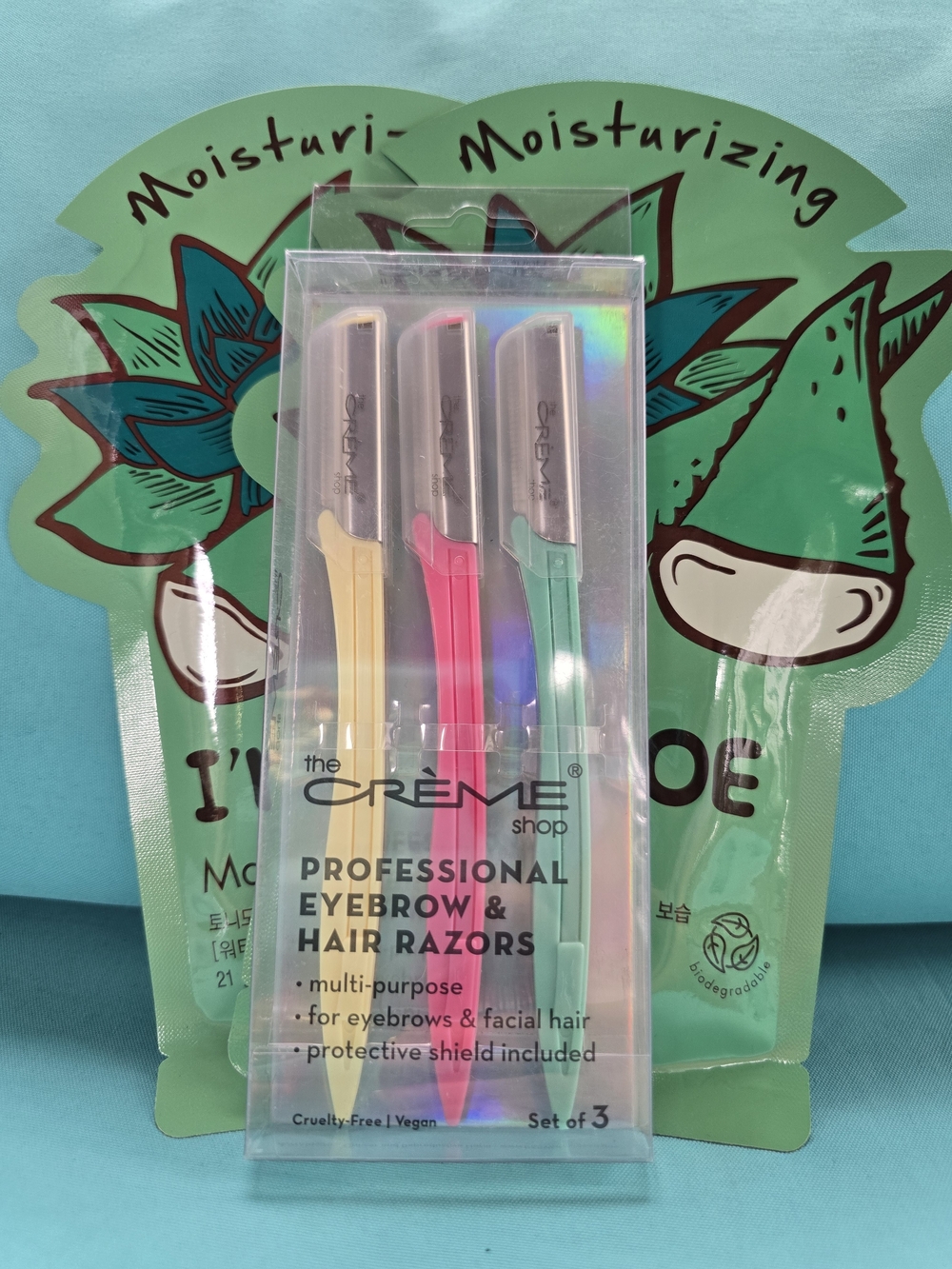 Creme Shop Eyebrow & Hair Razors & Face Mask Bundle